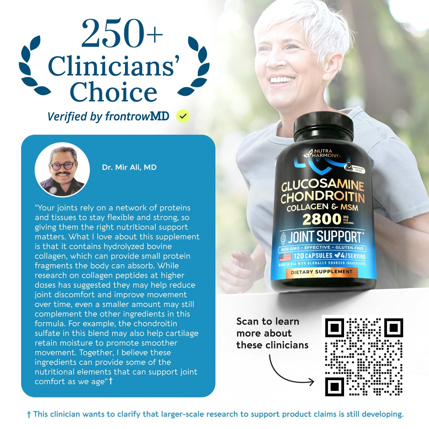 Glucosamine Chondroitin MSM Collagen | HSA | Joint Support Supplement 2800 mg | Made in USA | FSA Approved Product Items | Flexibility Nutritional Vitamins | For Men & Women, 120 Capsules